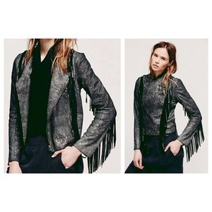 Free People - Cleobella Fringe Leather Jacket
